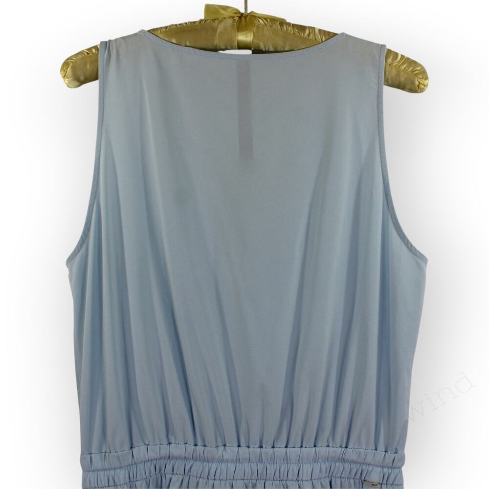 Medium Vuori Villa Utility Romper Light Mist Blue Sleeveless Tank Pockets - Picture 8 of 14